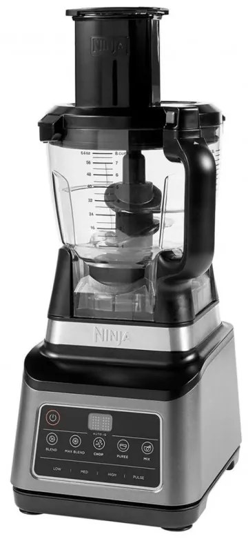 Robot de bucatarie Ninja BN800EU, 1200W, 2.1L, 3in1, Auto-iQ, 3 viteze, 21.000 rpm, Fara BPA, Zdrobire gheata, Negru