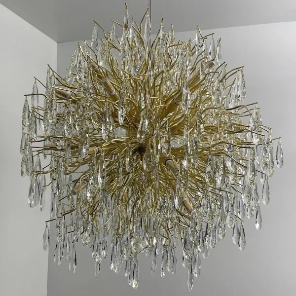 Lustră de cristal pe cablu 24xG9/40W/230V auriu