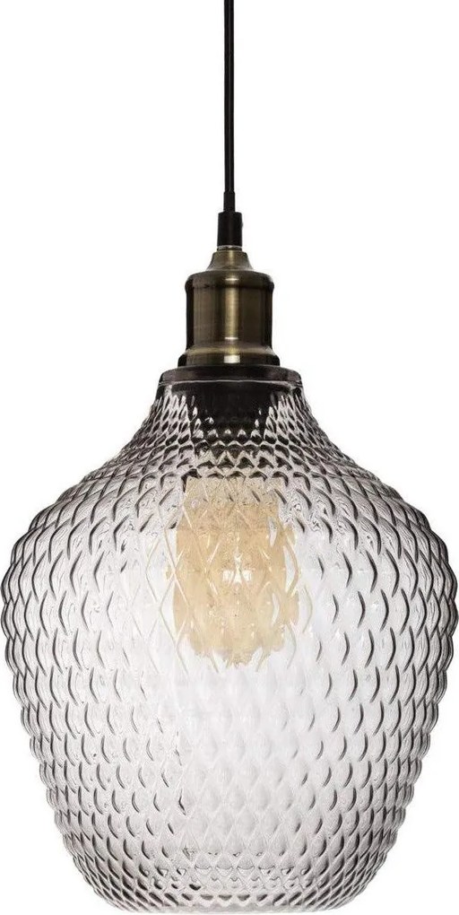 Plafoniera din sticlă OMAHA, 25 cm, culoare transparentă