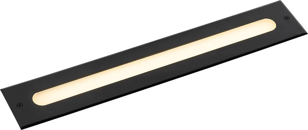 Set de 2 spoturi moderne de sol negre 50 cm incl. LED IP65 - Eline