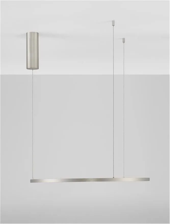 Lustra LED suspendata design modern circular TARQUIN D-60cm argintie