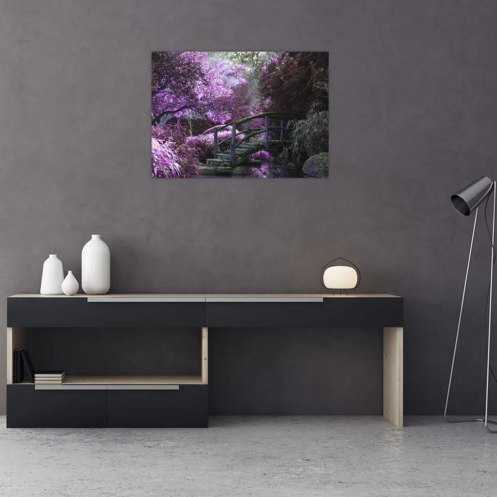 Tablou -cu grădina violetă (70x50 cm), în 40 de alte dimensiuni noi