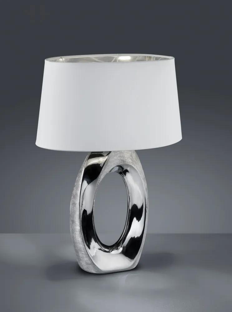 Trio TABA R50521089 Lampa de masa de noapte argintiu ceramică excl. 1 x E27, max. 60W IP20