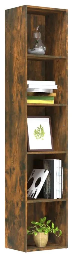 Bibliotecă, stejar fumuriu, 40x30x189 cm, lemn prelucrat