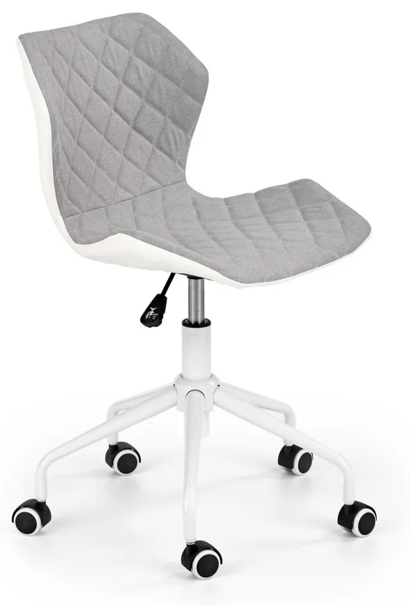 Scaun de birou copii Matrix III alb gri