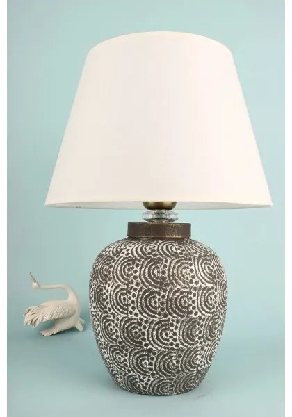 Lampă de masă RAMZES 1xE27/40W/230V alb/gri