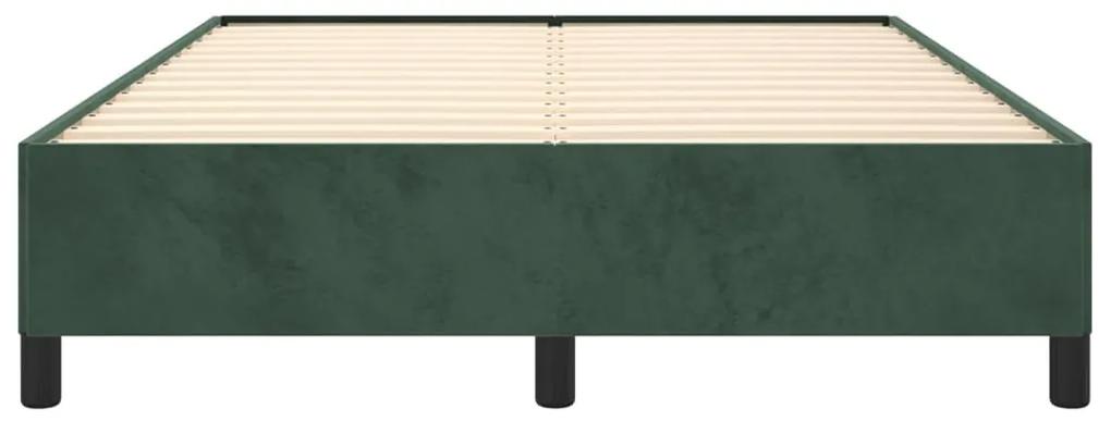 Cadru de pat, verde inchis, 140x190 cm, catifea Verde inchis, 35 cm, 140 x 190 cm