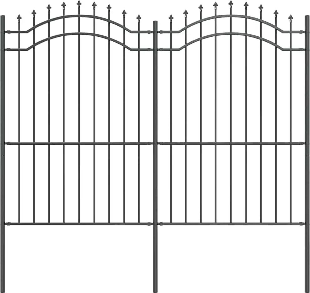 vidaXL Gard de Grădină Gri 240 x 215 cm Oțel vopsit în pulbere