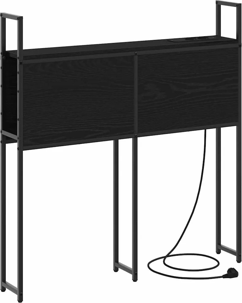 vidaXL Tăblie de Depozitare cu Stație de Încărcare Stejar negru