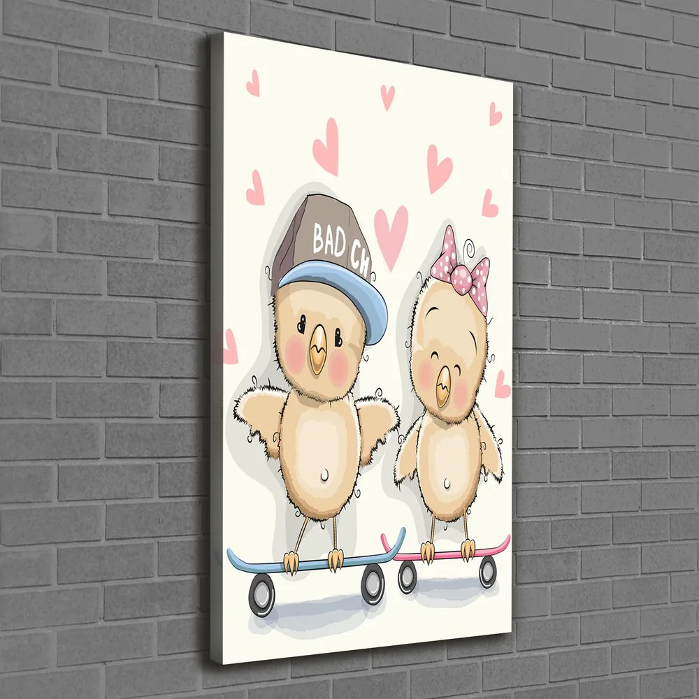 Pictură pe pânză Pui skateboard