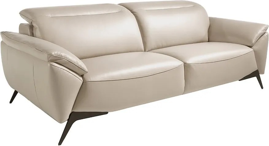 Canapea 3 locuri eleganta, design italian Cowhide leather taupe grey