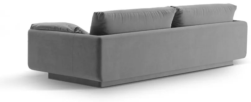 Canapea gri deschis cu tapițerie din catifea 250 cm Torino – Micadoni