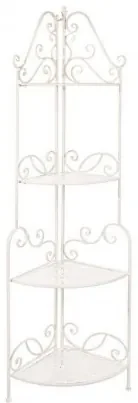 Coltar pentru exterior alb antichizat din metal, 48 cm, Emily Bizzotto