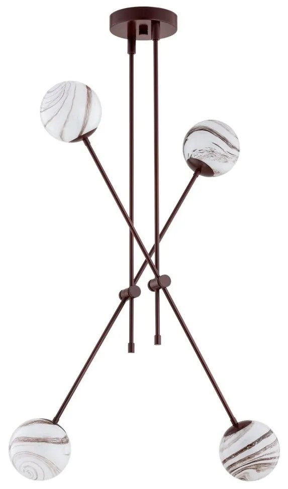 Lustra reglabila design modern ABSOS 4L maro