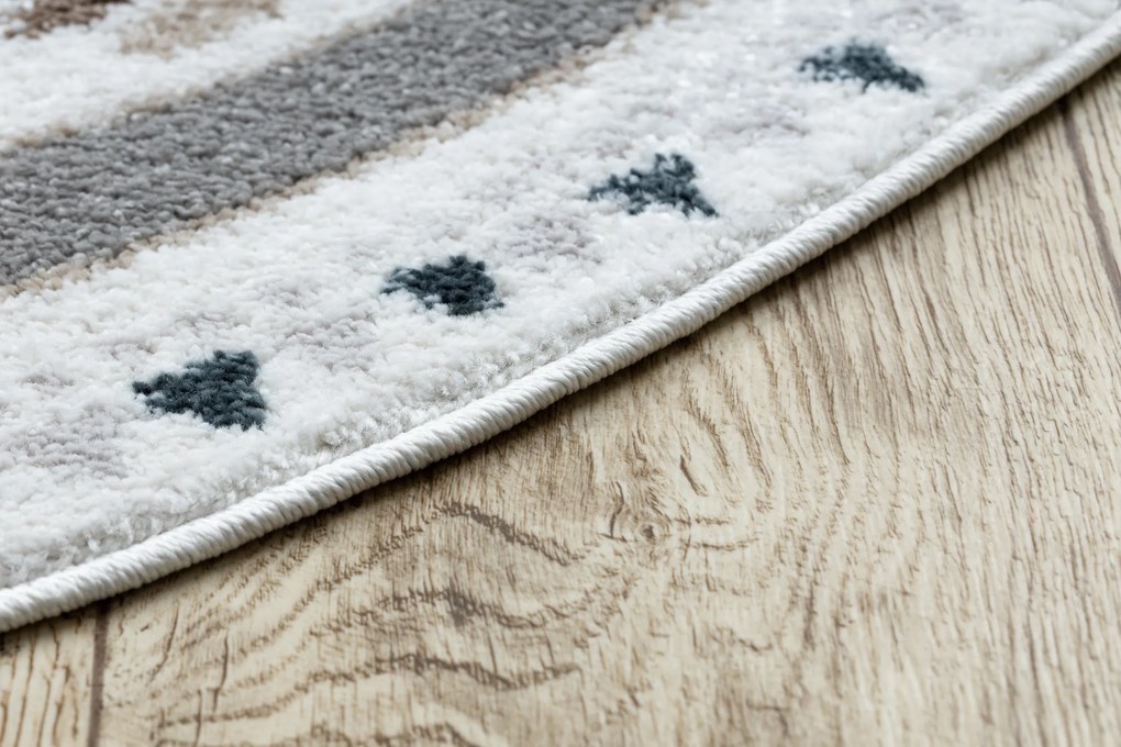 Covor FUN Land pentru copii, satul, străzi, cerc - cremă - SECUNDAR-COTATI PRODUSUL