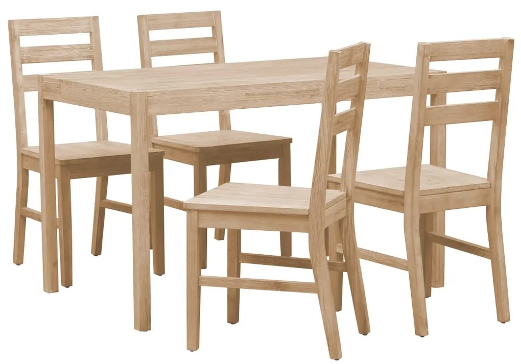 246007 vidaXL Set mobilier de bucătărie, 5 piese, lemn masiv de acacia
