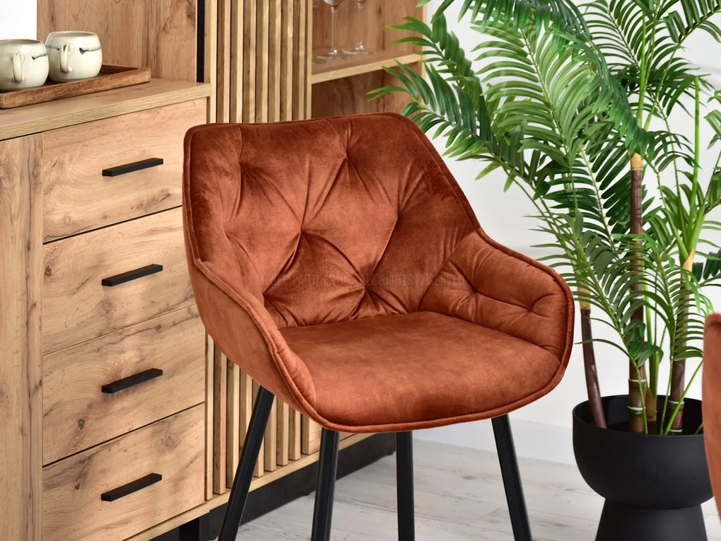 Scaun Lars (cupru + negru). Promo -16%. 1110717