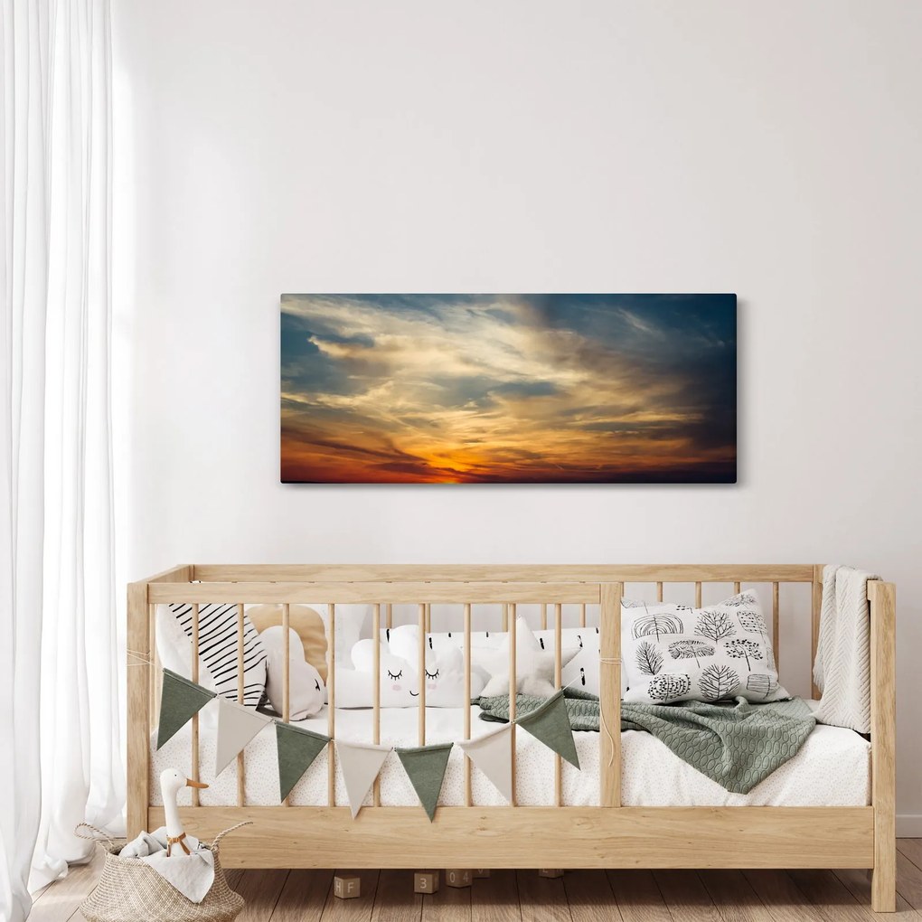 Tablou cu apus de soare (120x50 cm)