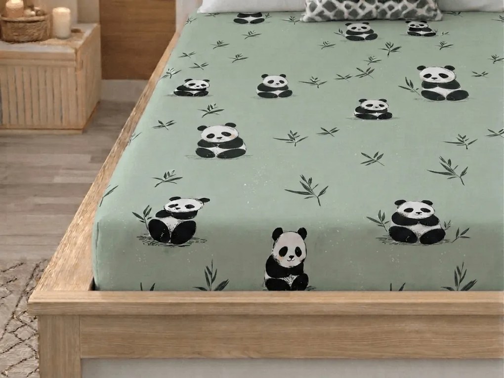 Cearsaf din microfibra PANDA RELAX mentol 90x200 cm
