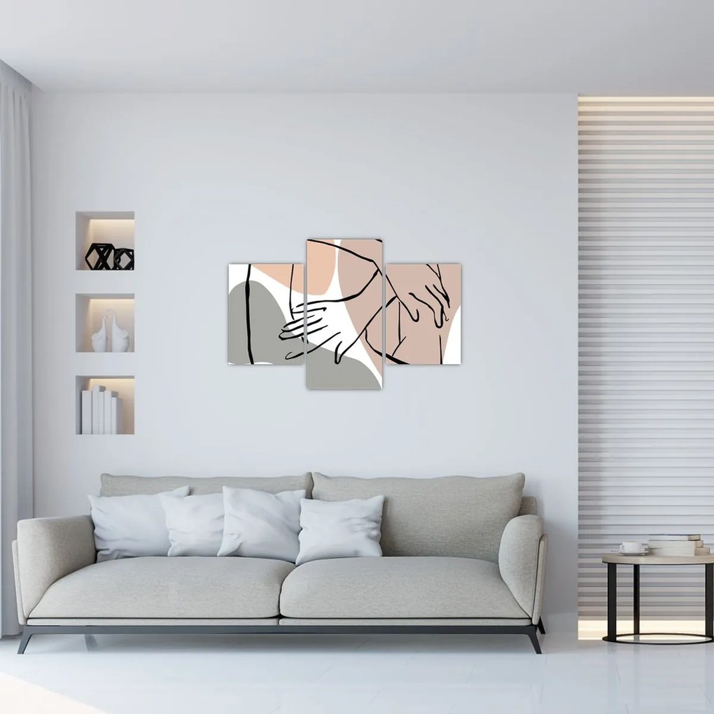 Tablou - Femeie corp linie de artă N⁰2 (90x60 cm)