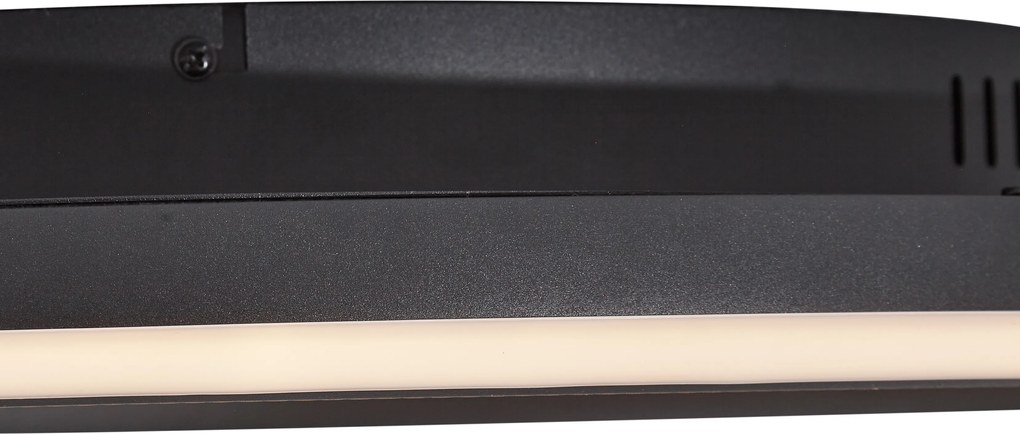 Plafonieră de design neagră cu alb, incl. LED, cu 3 trepte de intensitate luminoasă - Xavi