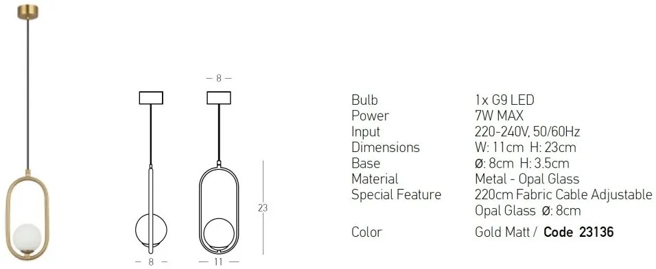 Pendul minimalist design decorativ Vinny II