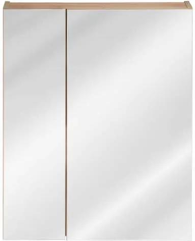 Dulap suspendat cu oglindă Capri Oak, 60x75x16 cm, pal, maro
