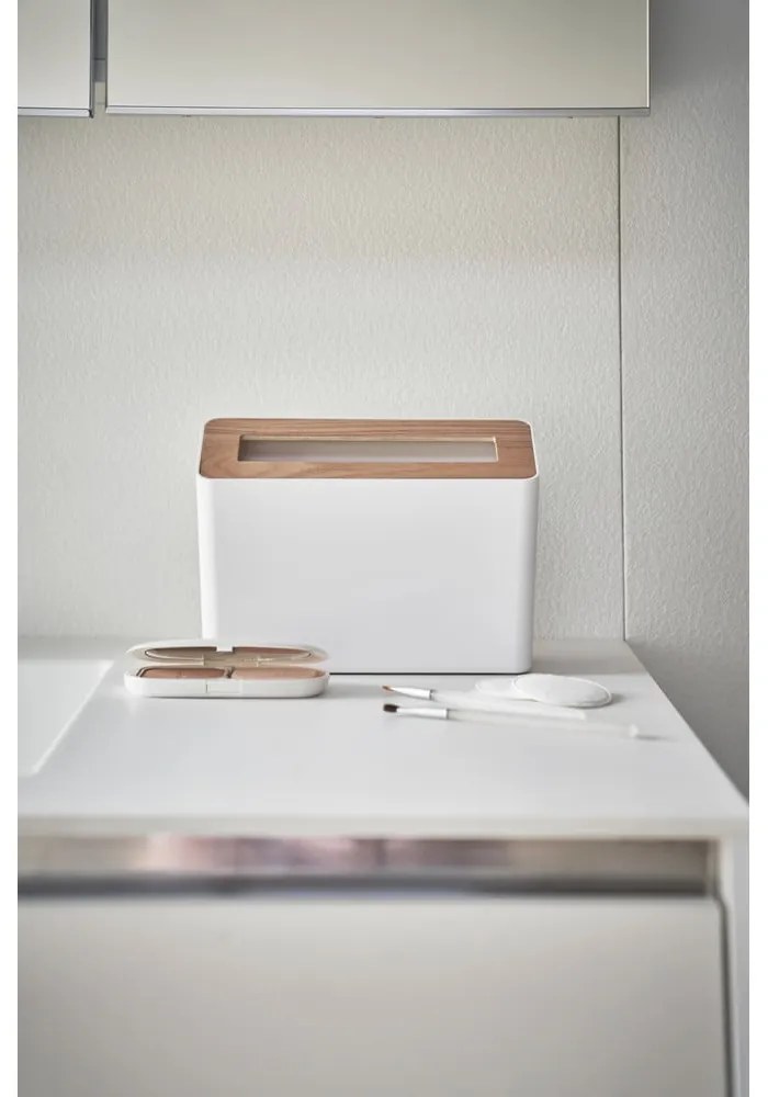 Coș de gunoi alb pentru birou din plastic 2,3 l Rin – YAMAZAKI