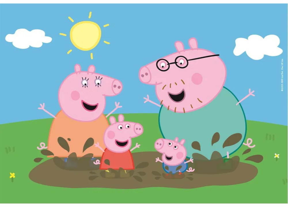 Purcelușa Peppa Free Day Puzzle Clementoni de 2x20 de piese
