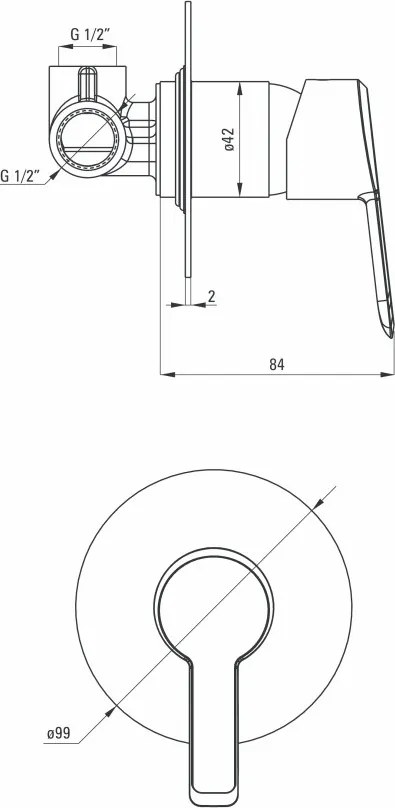 Arnika baterie lavoar incastrata BQA044L