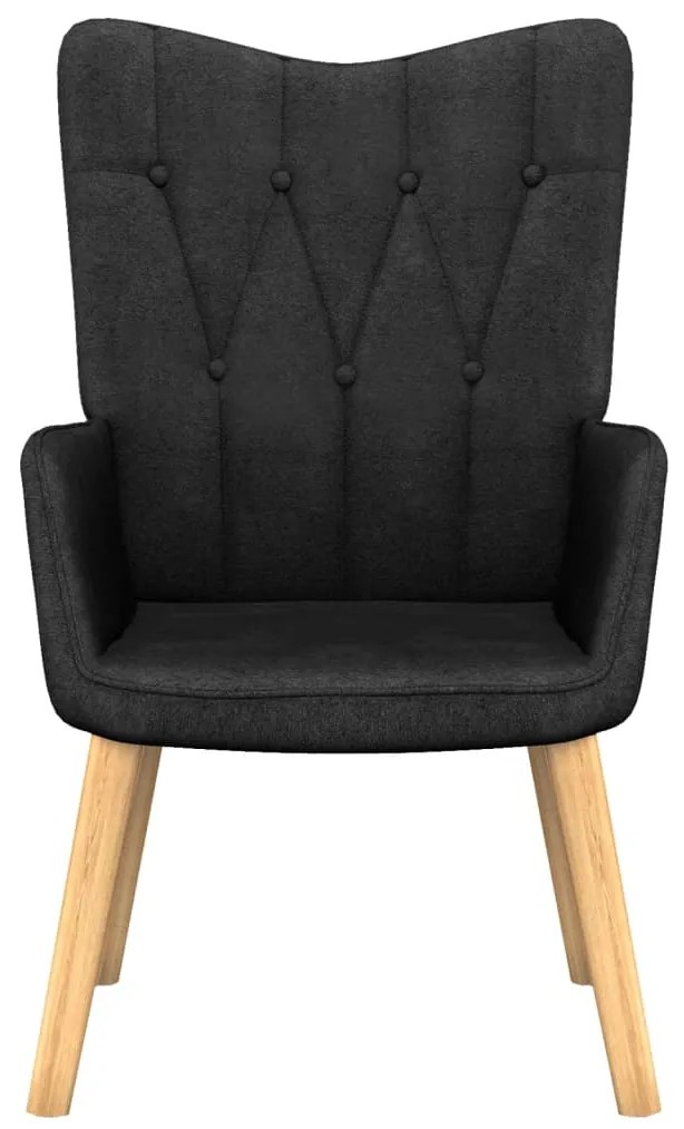 327529 vidaXL Scaun de relaxare, negru, material textil