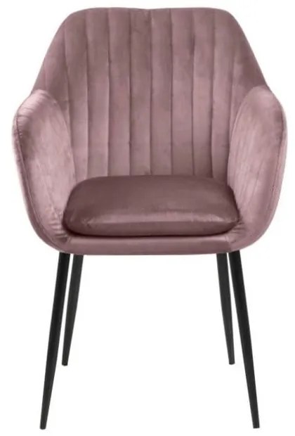 Scaun de sufragerie roz tapițat Emilia – Actona