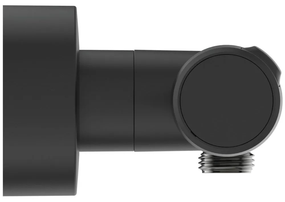 Baterie termostatata de dus T25, negru Negru mat