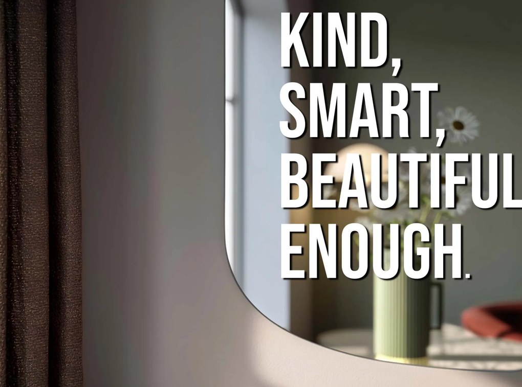 Autocolant pentru oglindă S23 – You are kind, smart, beautiful, enough.