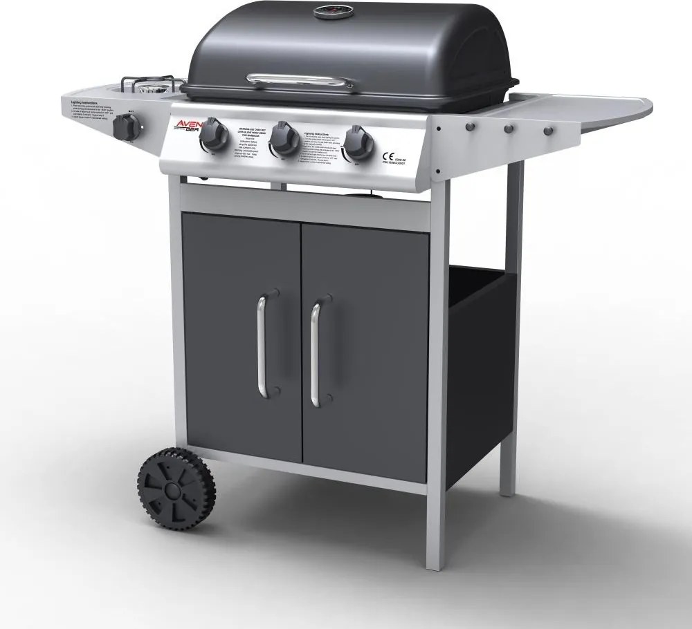 Grătar BBQ pe gaz cu arzător lateral Avenberg BOSTON