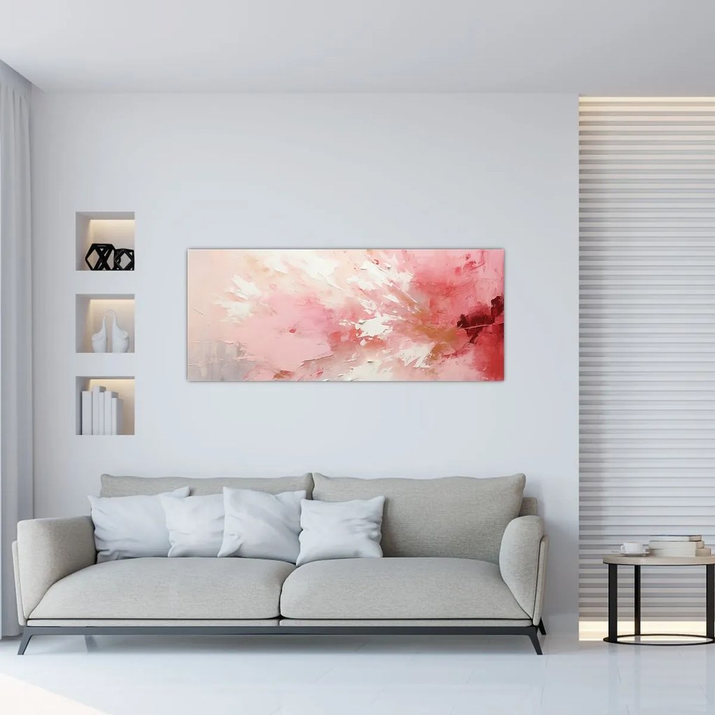 Tablou - Abstract roz (120x50 cm)
