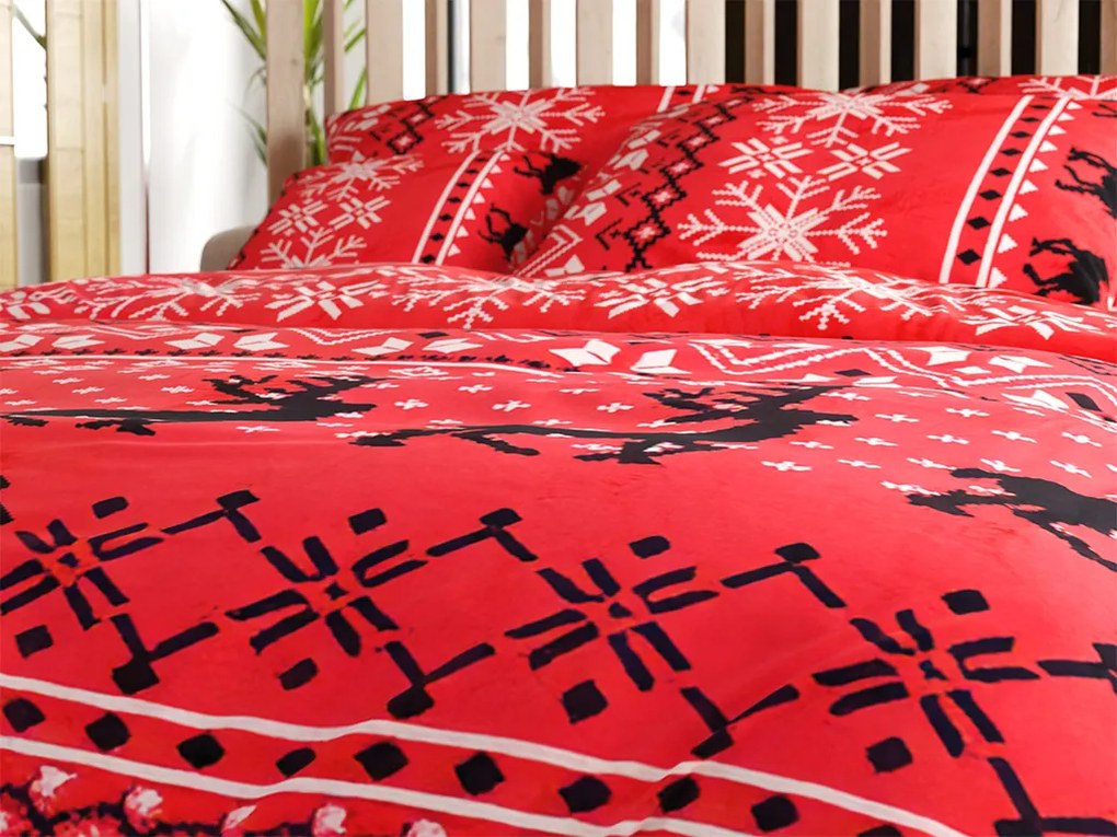 Lenjerie cocolino BLACK DEERS rosie Dimensiune lenjerie de pat: 70 x 90 cm | 140 x 200 cm
