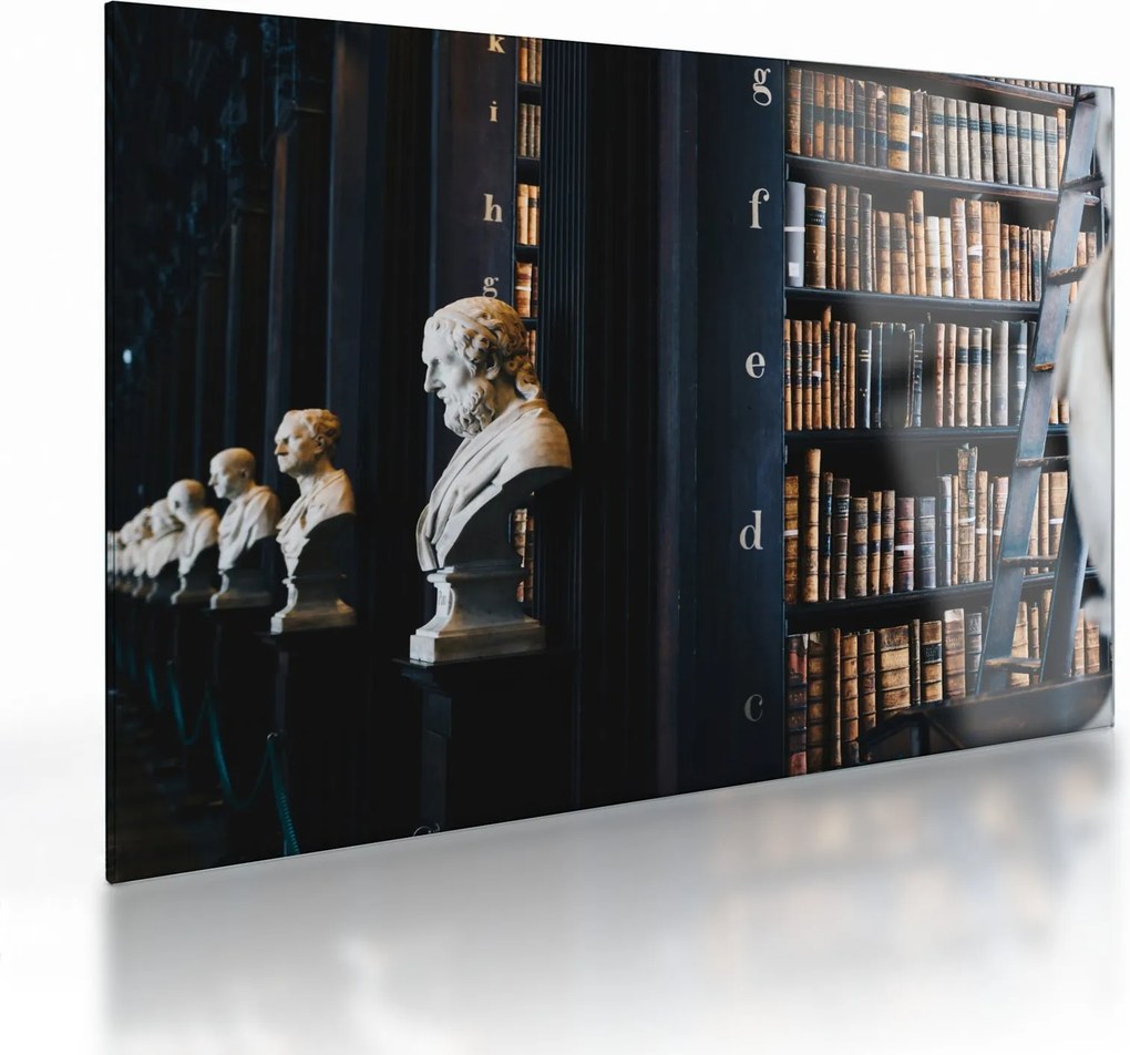 Tablou pe sticlă - La bibliotecă (70x50 cm)