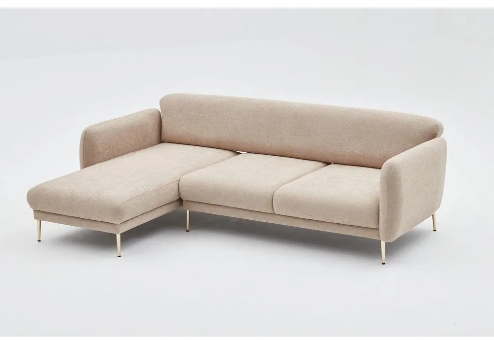 Colțar bej (cu colț pe partea stângă/cu șezlong) Simena – Balcab Home