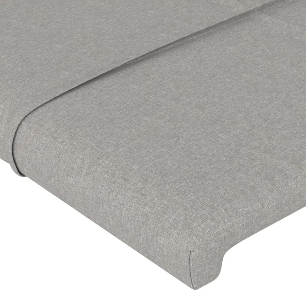 Tablie de pat cu aripioare gri deschis 83x23x78 88 cm textil 1, Gri deschis, 83 x 23 x 78 88 cm