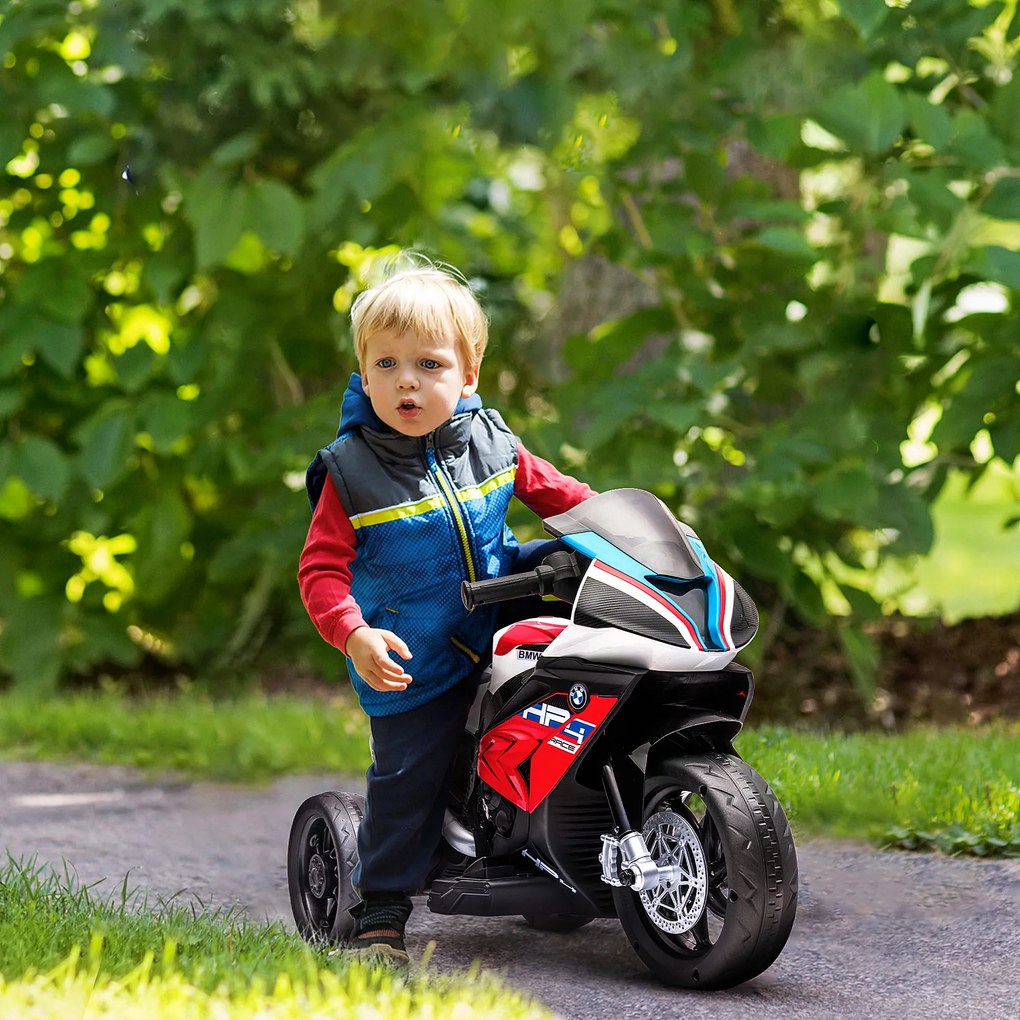 HOMCOM Motocicletă Electrică BMW HP4 Licențiată, 3 Roți, 6V, Vehicul de Rulare pentru Copii | Aosom Romania