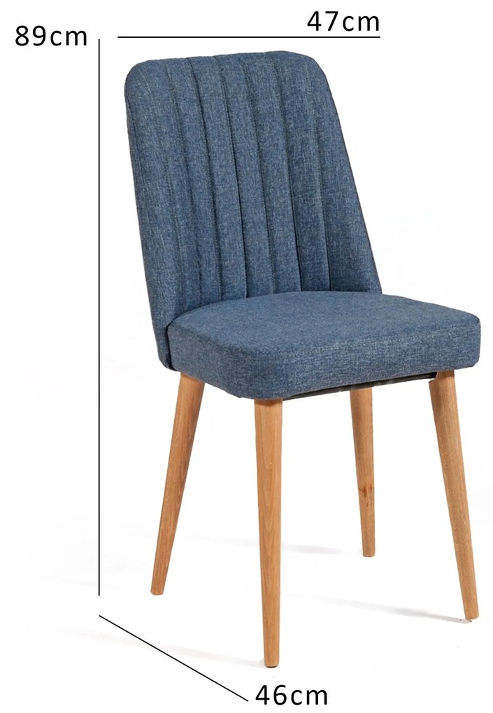 Scaun sufragerie Vlasta 1 (pin atlantic + albastru închis) . 1093072