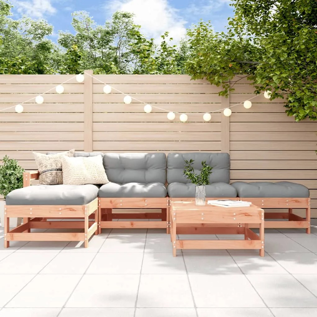 vidaXL Set mobilier de grădină cu perne, 6 piese, lemn masiv Douglas