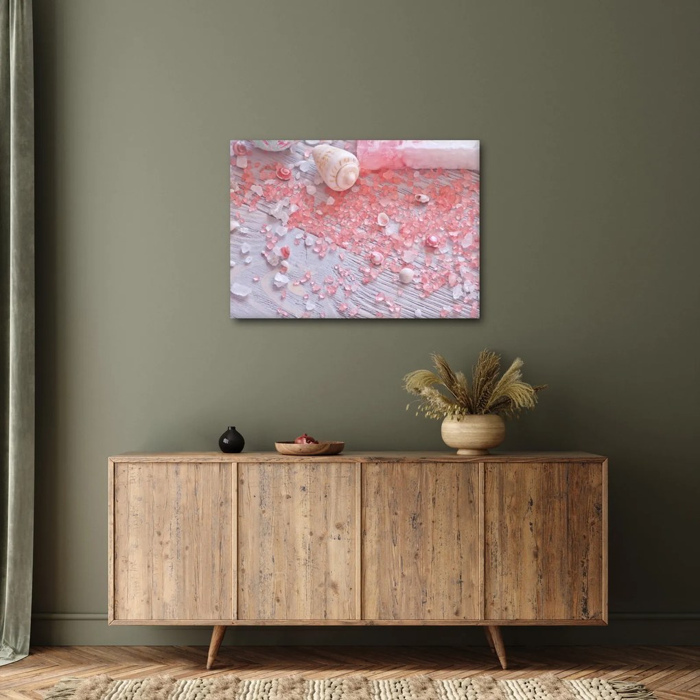 Tablou - Atmosfera de litoral în nuanțe roz (70x50 cm)