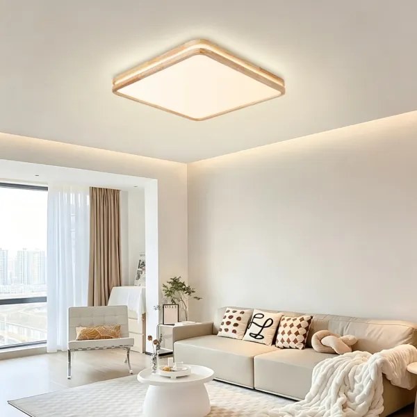 Brilagi - Plafonieră LED reglabilă MOLINA SQUARE LED/80W/230V stejar 60x60 cm + telecomandă