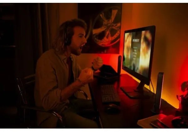 Set de extensie lampă de masă LED RGB dimabilă Hue PLAY AMBIANCE LED/6W/230V neagră Philips