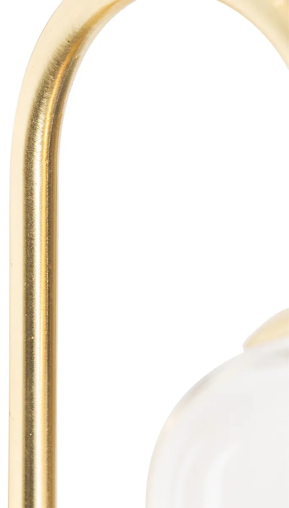 Aplică clasică aurie cu sticlă - Elien