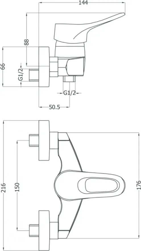 Robinet dus din seria Vero BOW_040M