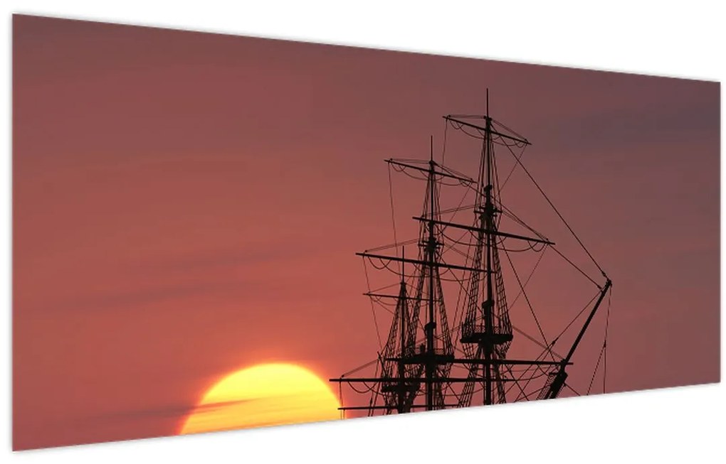 Tablou - Navă medievală (120x50 cm)