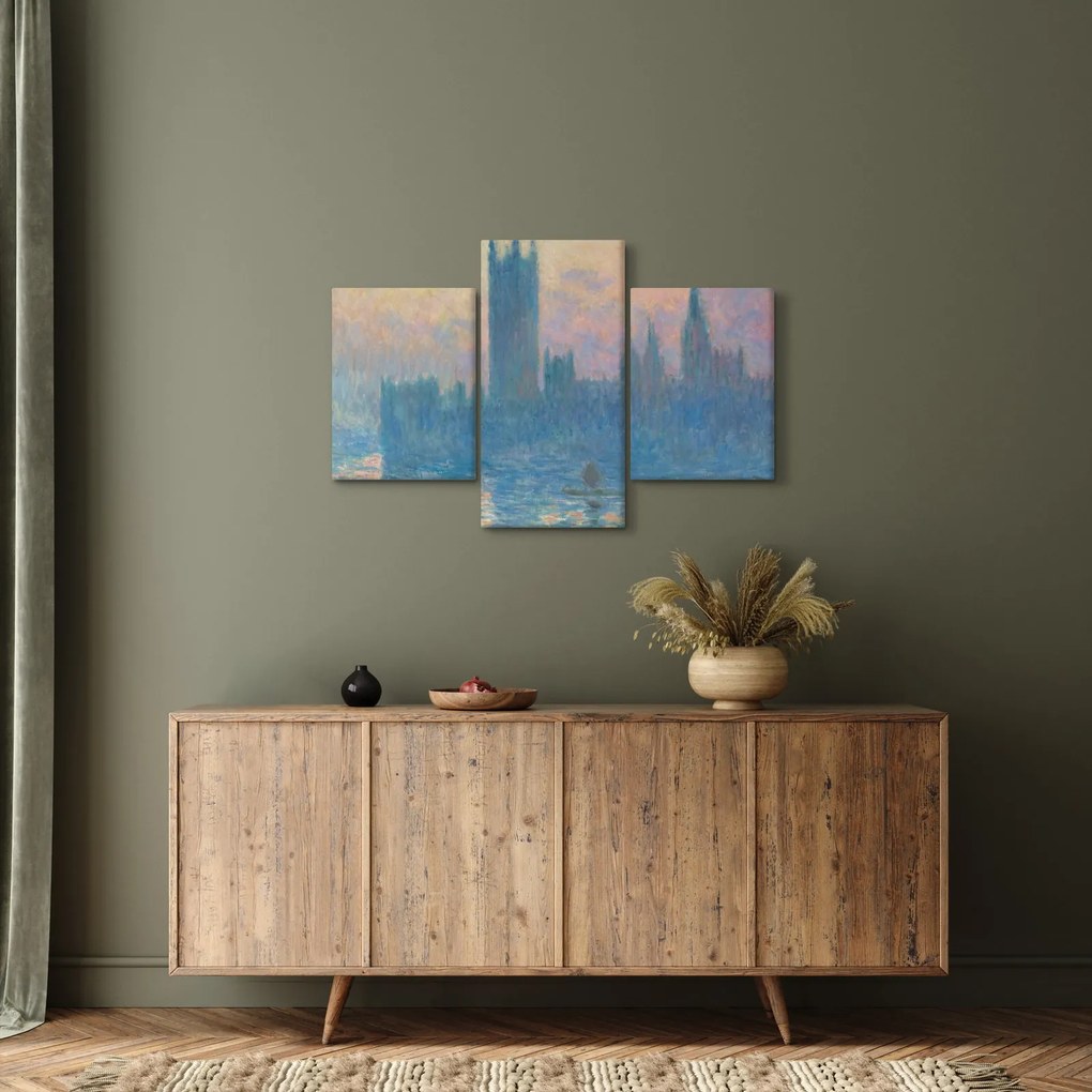 Tablou - Claude Monet, The Houses of Parliament, Sunset, reproducere (90x60 cm)